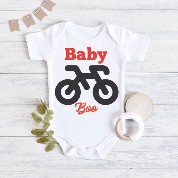 Tenue bébé boo, nouvelle maman, vêtements inspirés du cyclisme, amoureux du cyclisme, vélo pour bébé, manches courtes une pièce