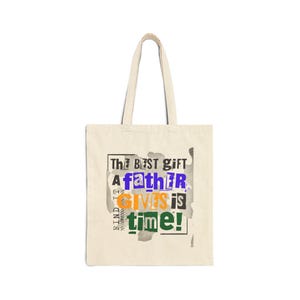 Sac fourre-tout en toile de coton pour la fête des pères, papa n° 1, sac pour papa, personnalisé, sac de courses écologique, cadeau d'anniversaire pour papa
