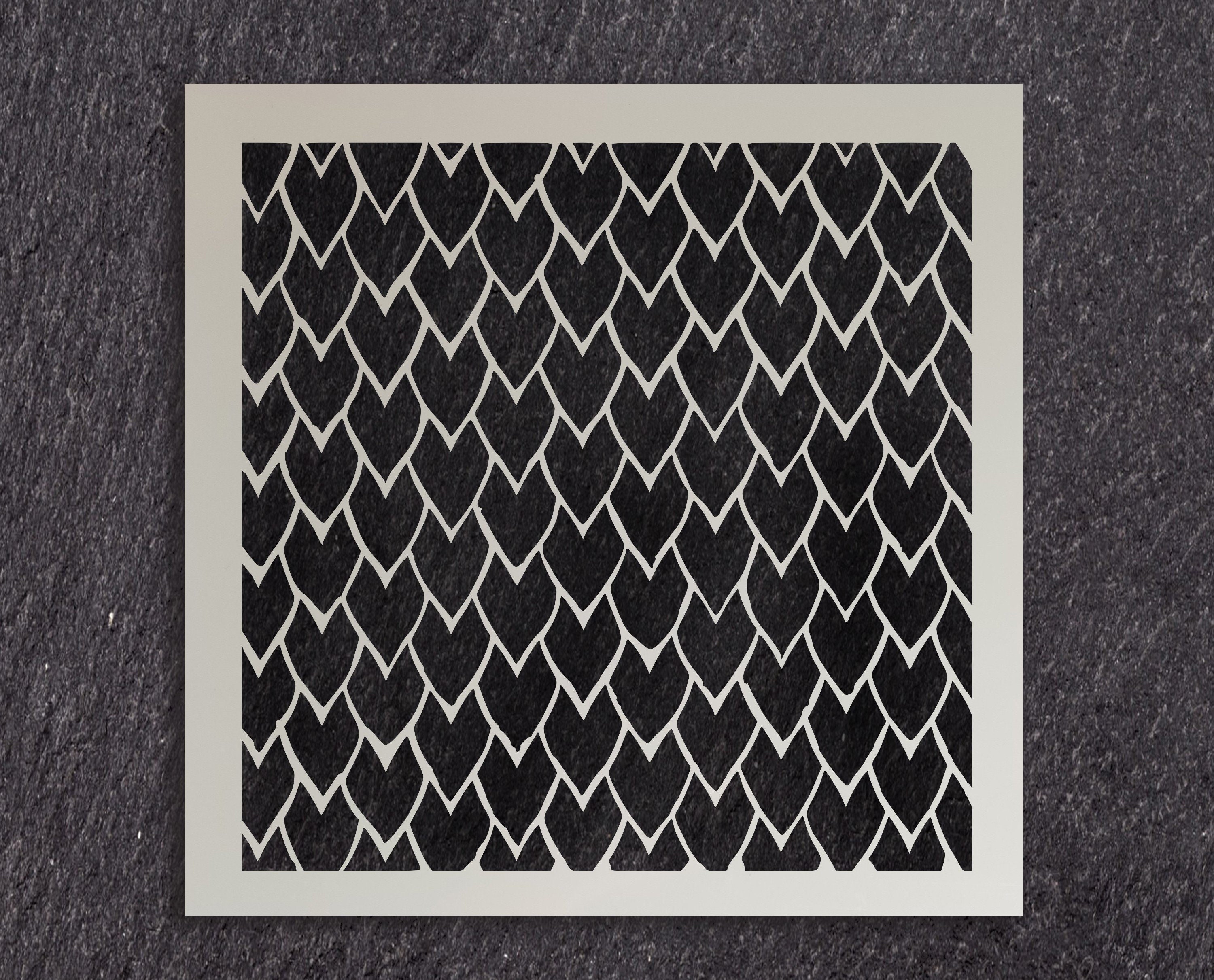 Dragon Scale Cookie Stencil Etsy