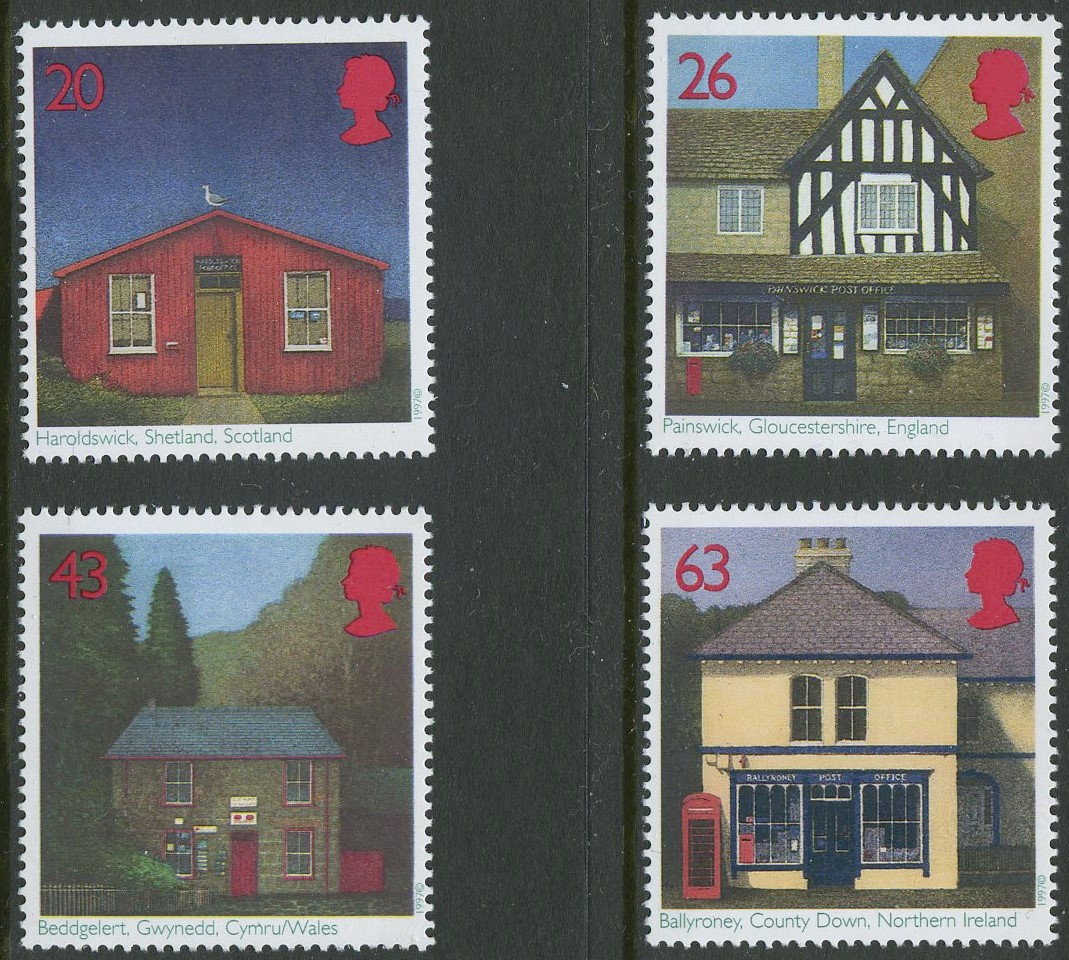 GB Stamps. Sub Post Offices. Vintage 1997 Postage Stamp Set 4 Etsy