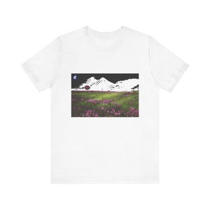 Snow Flower Snowboarding Tee: Unisex Mountain Graphic T-Shirt