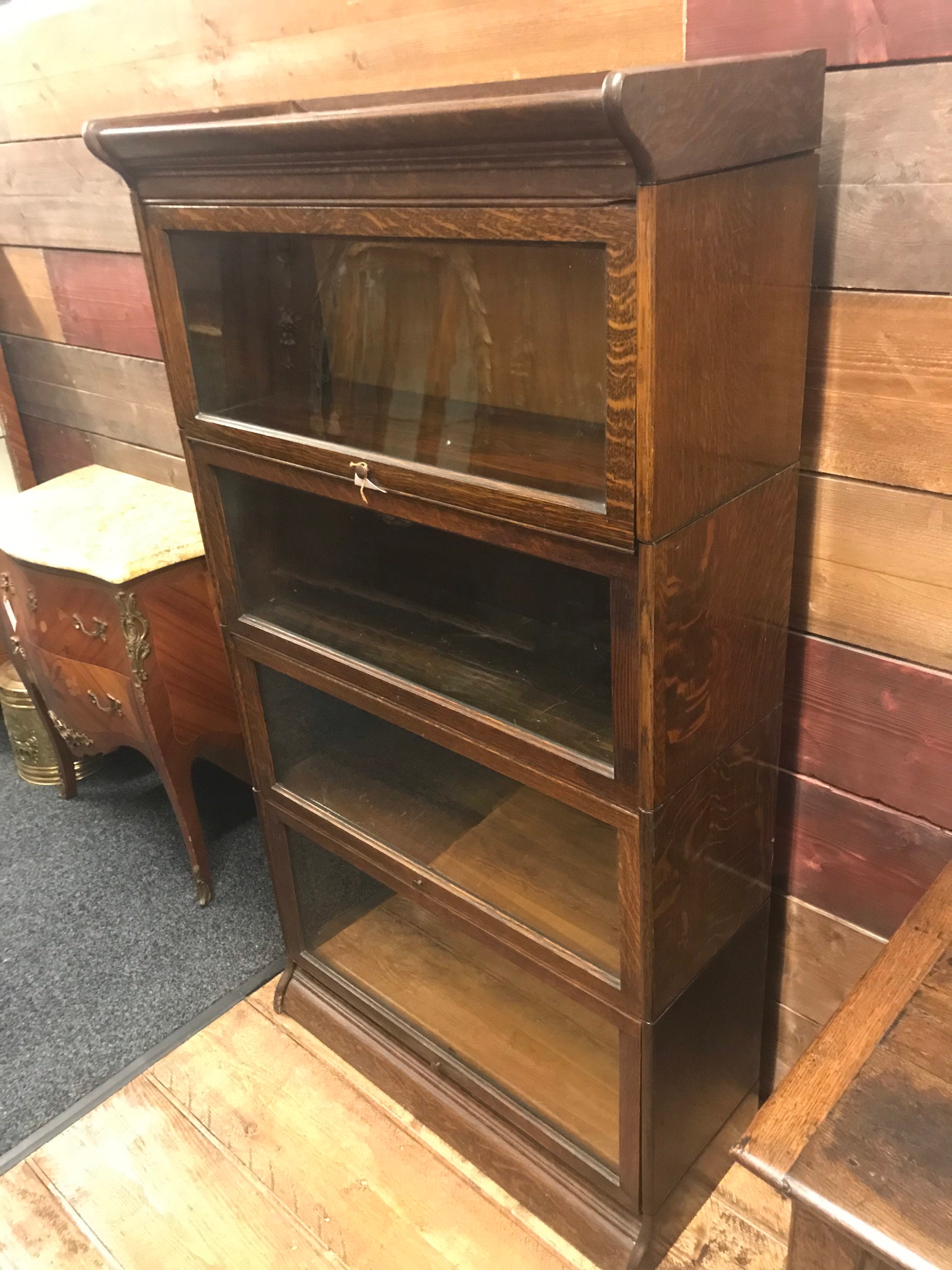 Superb Quality Globe Wernicke Oak Antique Bookcase with Glass Etsy