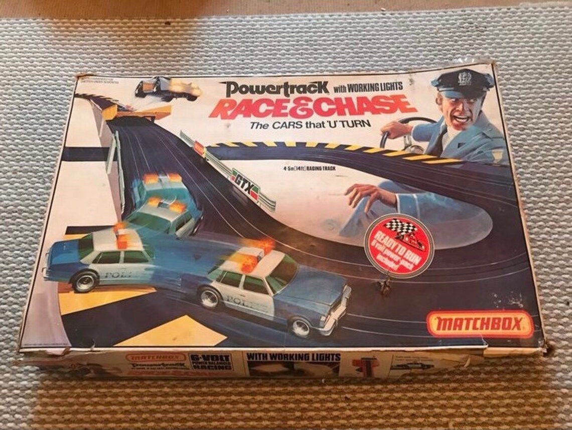 Vintage Matchbox Powertrack 'Race & Chase' Car Set and Etsy