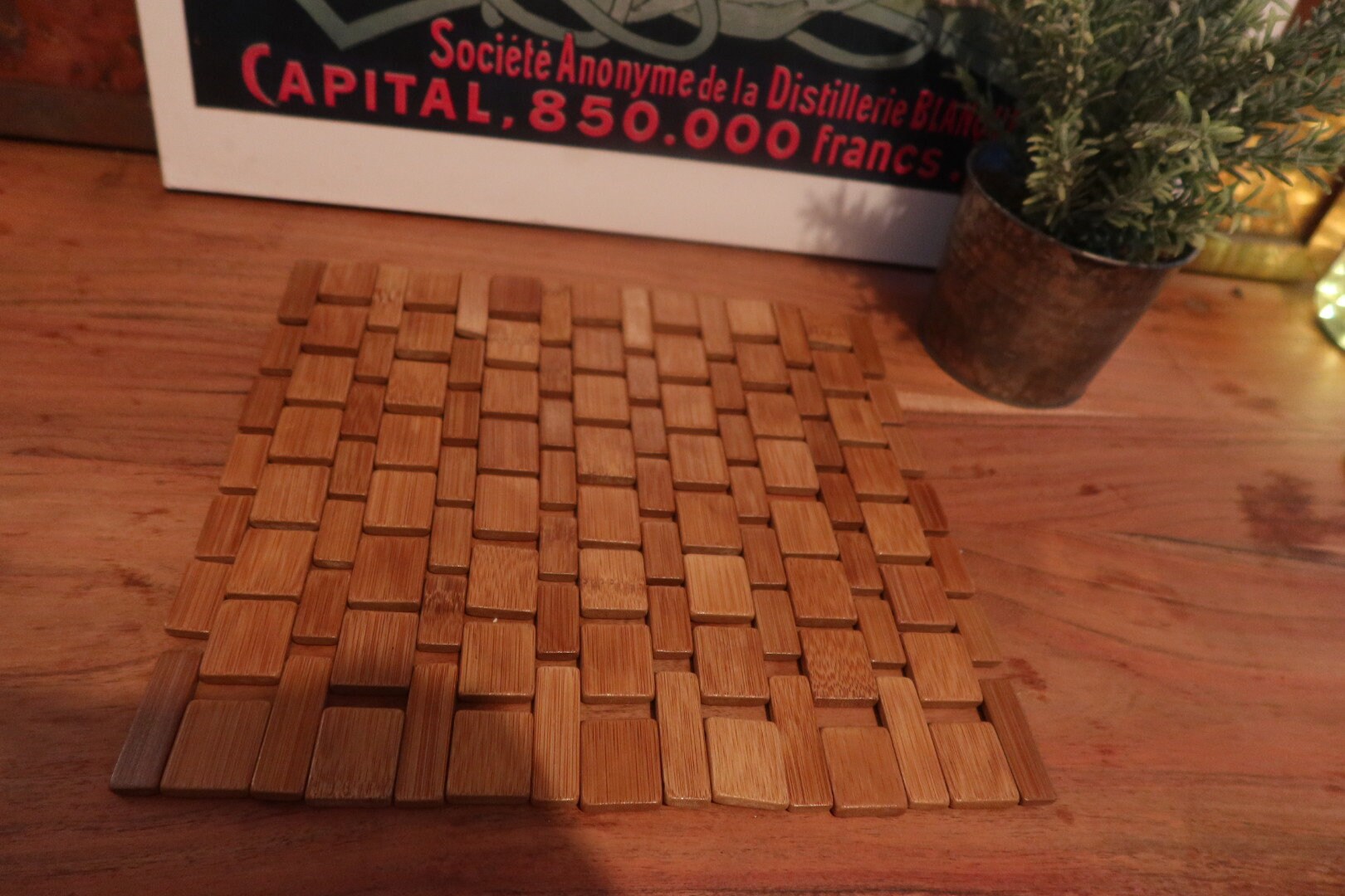 Vintage Chunky Bamboo Placemat Natural Light Colour Home Decor Etsy