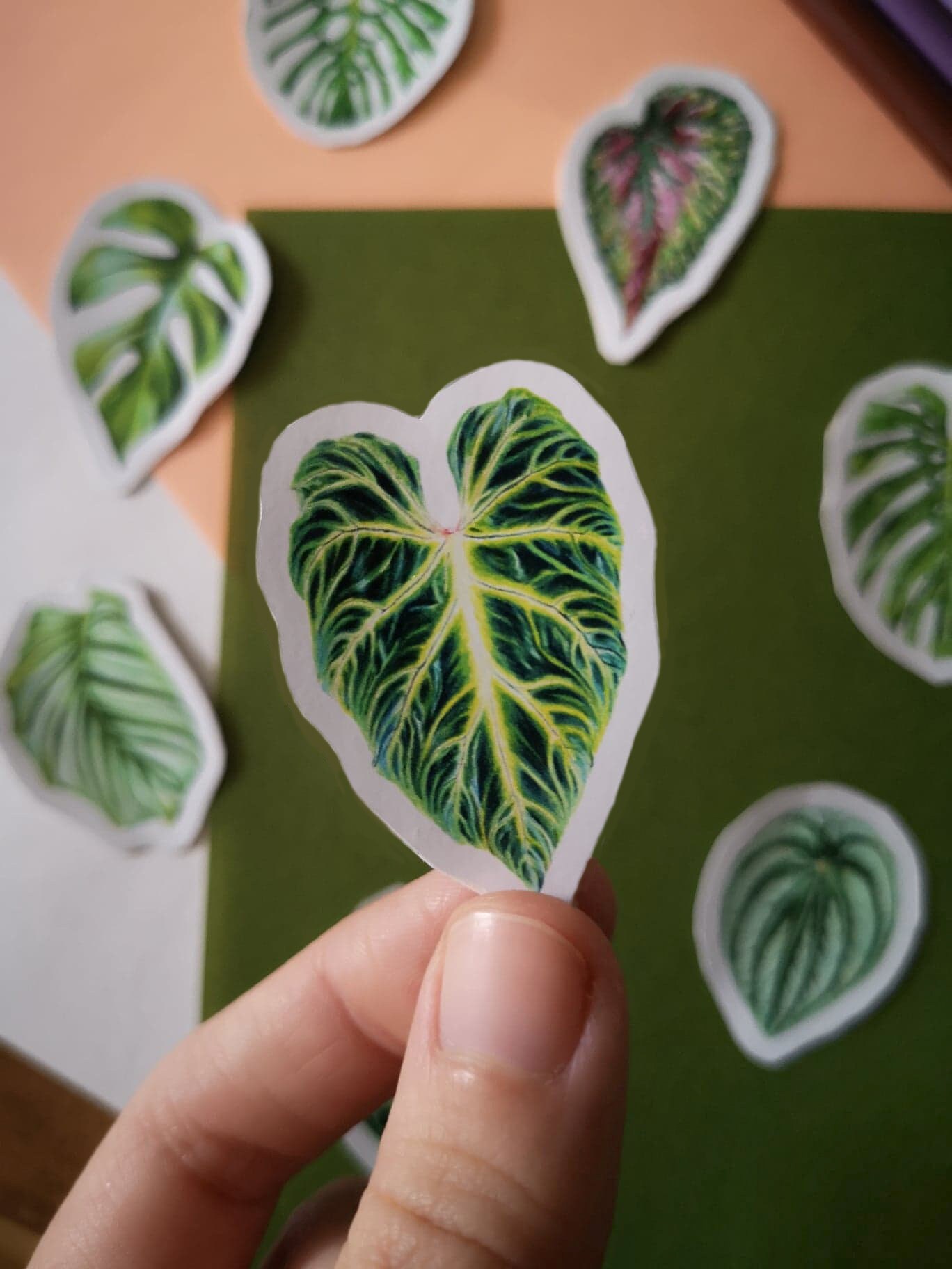 Tiny Leaf Sticker Sheet Bullet Journal Stickers Art Journal Etsy