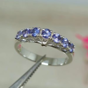 Vintage Tanzanite Ring, Engagement Ring, Promise Ring, 925 Sterling Silver, Marquise cut Tanzanite Ring, Anniversary Gift, Woman Ring