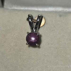 Pendentif rubis étoilé naturel : bijoux faits main en argent sterling 925