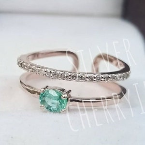 Natural Gemstone Ring: 925 Sterling Silver, Sapphire, Ruby & Emerald