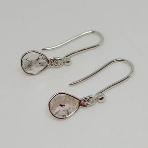 Natural Polki Diamond Earrings: Sterling Silver Flower Chain, Handmade