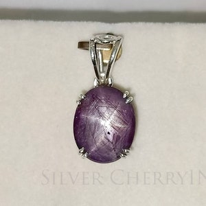 Handmade Natural Star Ruby Pendant: Sterling Silver Jewelry Gift