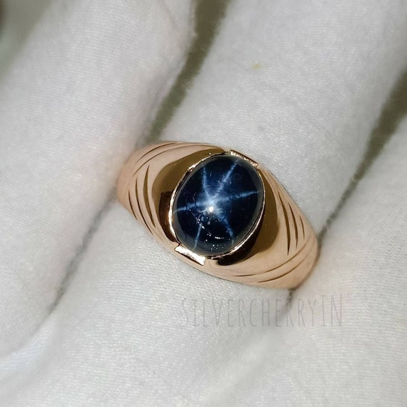 Star Sapphire Ring, Blue Star Sapphire Ring, Womens Promise Ring Silver,  Sapphire Engagement Ring, Sapphire Anniversary Gift for Women - Etsy