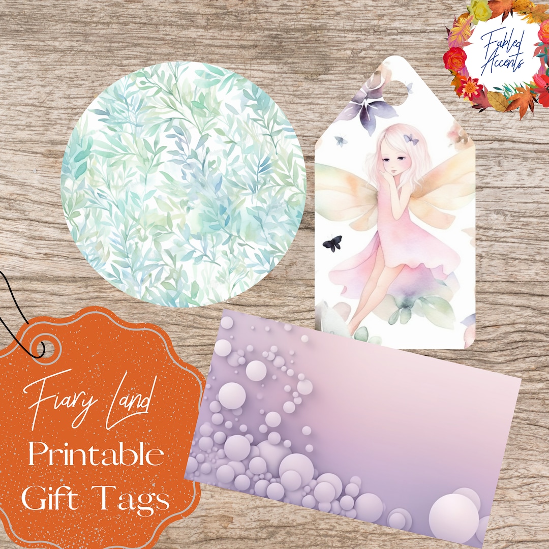 Fairy Land Gift Tags printable - Etsy