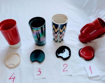 Starbucks 2018 Holiday Mermaid Ceramic Travel Tumbler Cup -coffee Mug -  Holiday Aqua Siren Mermaid Ceramic Mug With Lid Double Wall - Etsy