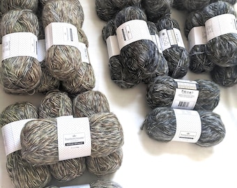 Buttercream Mohair Metallic 2 Different Colors/Lots - Green Ecru & Gold lot 3727 or Grey Blue + Silver lot 3708 Luxe Yarn Craft Retro Chic