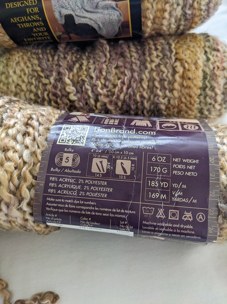 Yarn USA Lion Brand Homespun Yarn Bulky Weight 5 6 Oz/185 Yds 98