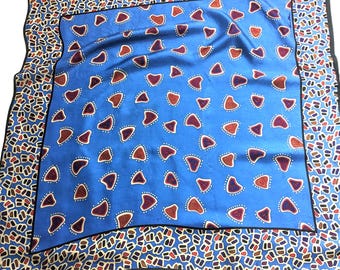 Anne Klein Silk Scarf: Lion Head or Abstract Paw Print, 31" Square