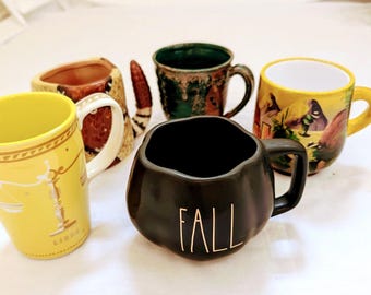 Studio Pottery Coffee Mug: Rattlesnake, Anthropologie Zodiac, Rae Dunn Fall