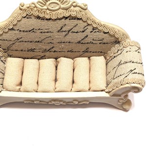 Jewelry rings French Sofa Style Box 3D Hand Cast/Craft Ceramic/Plaster Lace Cotton Tapestries & Carved Legs Cute Elegant Chic Mother&#39;s Day