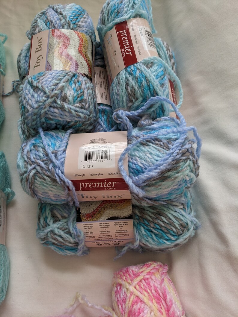 Yarn Premier Toy Box Acrylic 5 Different Color Blue 11 Pink 9 Etsy