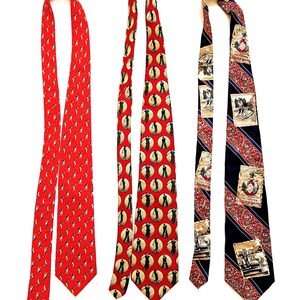 Vintage Silk Golf Necktie: American Living, Roundtree & Yorke, Tabasco - Made in USA