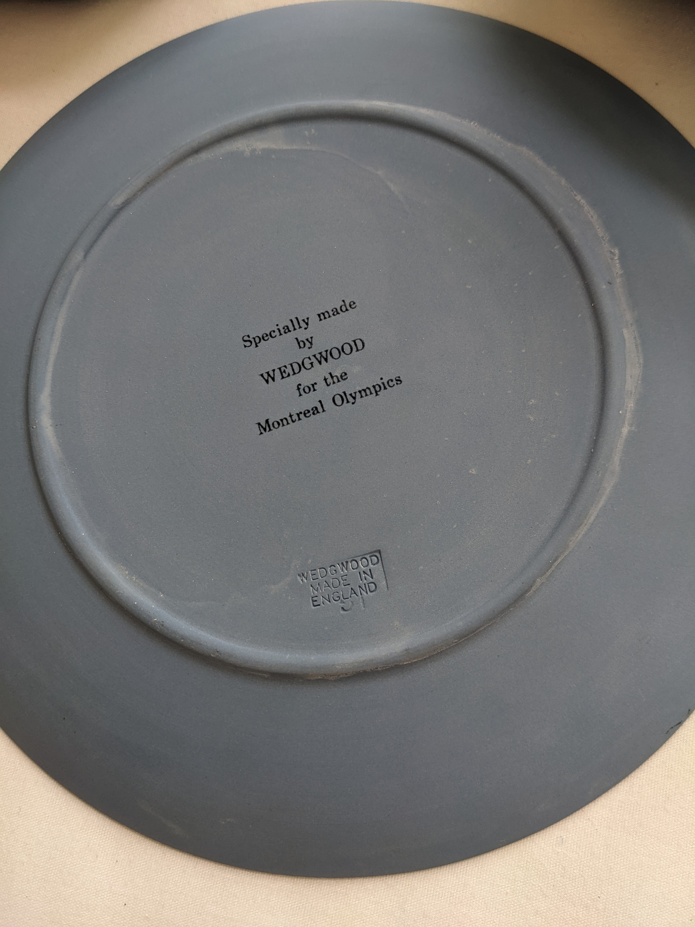 JASPERWARE WEDGWOOD PORCELAIN Blue/gray Color With 3D White