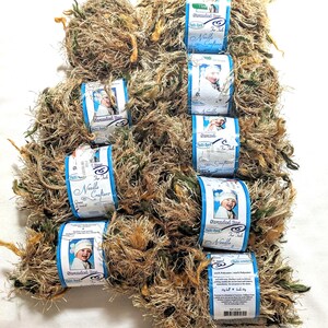Multi-Dyed Polyester Boa Yarn: Bulky Chunky Fall/Spring Colors - 9 Ball Lot