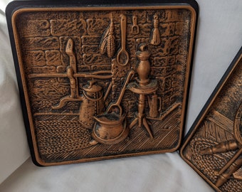 ミニ絵画 1961 Miller Studio 3D Handcraft Colonial Wall Art Pictures