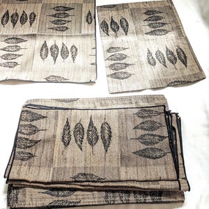 Leaf Pattern Placemats or Napkins: Rustic Elegant Fall Table Decor