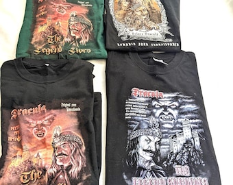 Vintage Dracula T-Shirt: Transylvania Folk Art, Horror Movie Memorabilia