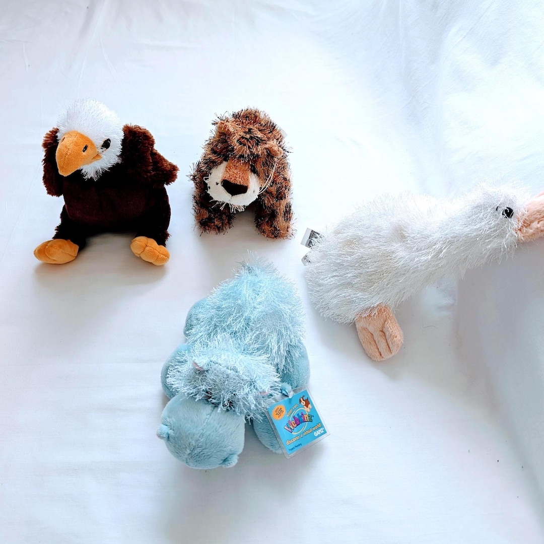 Webkinz Plush Stuffed Animals: Platypus, Tiger, Hippo, Eagle - Etsy