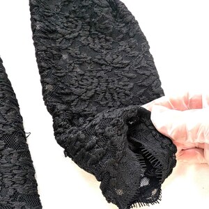 Woman Cocktail Dress Adrianna Papell Evening Floral Black Lace Long Sleeve Size 12P image 2