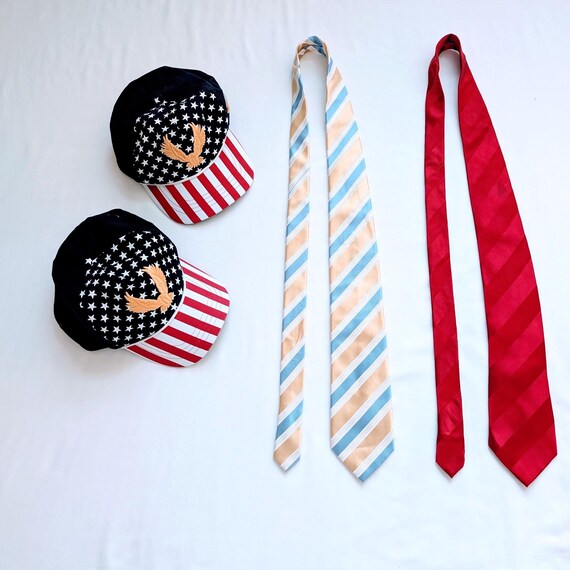 Donald Trump Hats & Silk Neckties: Patriotic USA Collection