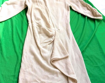 Hand-Knitted 70Cashmere 30Merino Blend Dress: BCBGMAXAZRIA Beige Size XS