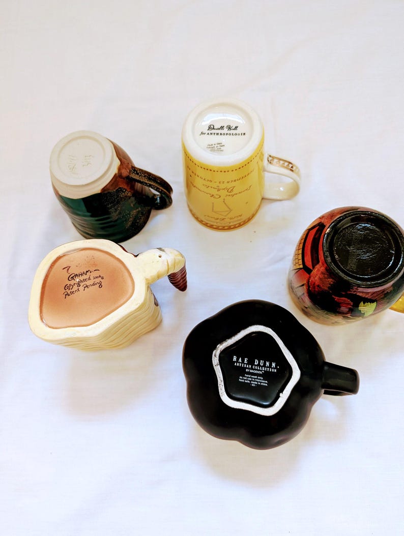 Taza de café Studio Pottery: Serpiente de cascabel, Zodíaco de Anthropologie, Otoño de Rae Dunn imagen 7