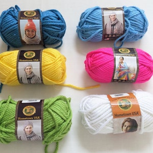 Lion Brand Hometown USA Yarn, Soft and Super Bulky, Two Rare Colorways  Available 
