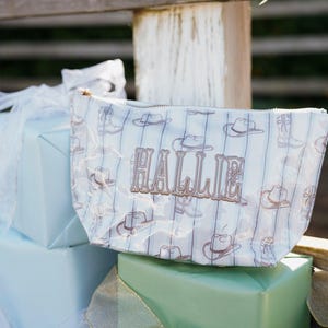 Western Blues Striped - Clear Coat Bag For Embroidery