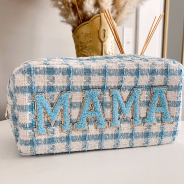 Mama Large Bag - Blue Plaid