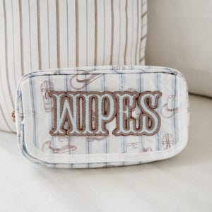 Wipes Pouch - Western Blues Clear Coat Bag