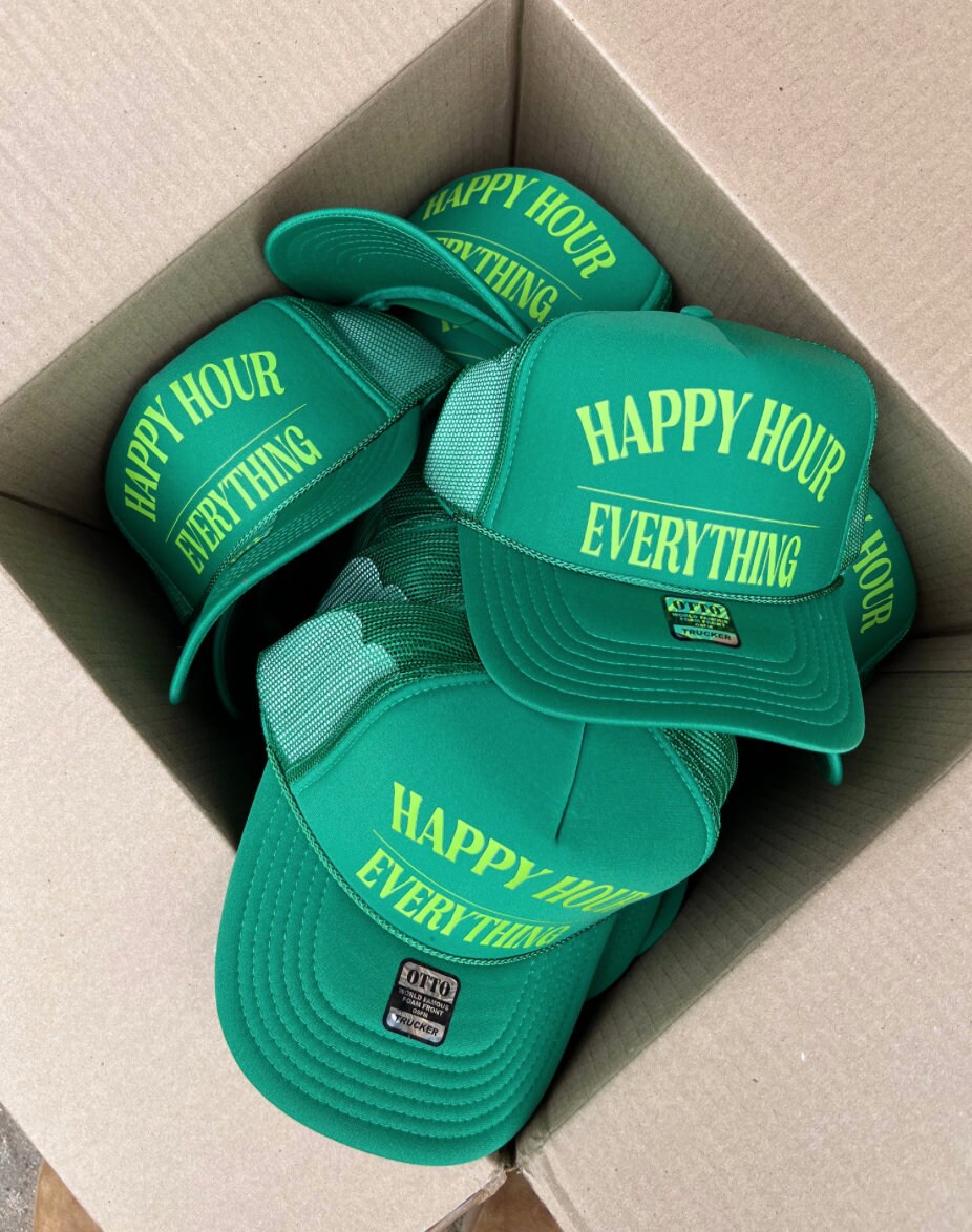 Happy Hour Over Everything Trucker Hat - Etsy display picture 1