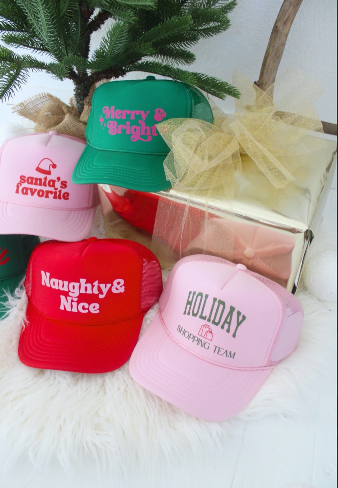 Holiday Trucker Hats Etsy