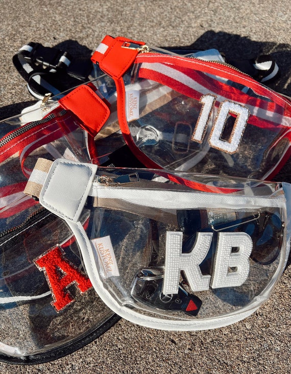 Red clear fanny pack sale