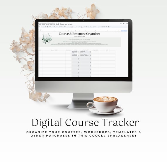 Online Course Tracker For Entrepreneurs & Business Owners (Google Sheets, Spreadsheet)