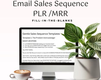 Email Sales Sequence Templates: Fill-In-The-Blanks, PLR/MRR (PDF)