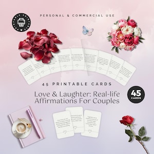Printable Affirmation Cards for Couples: Real-Life Love Quotes (Personal & Commercial Use)