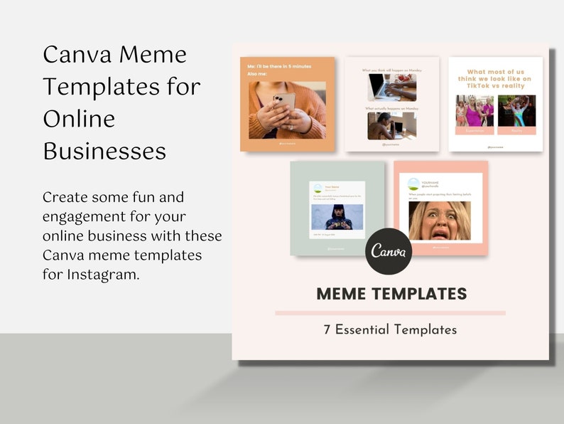 Canva Meme Template Bundle / Instagram Templates / Social Etsy