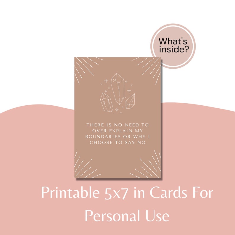 Editable Affirmation Cards Canva for Beautiful Boundaries // Etsy