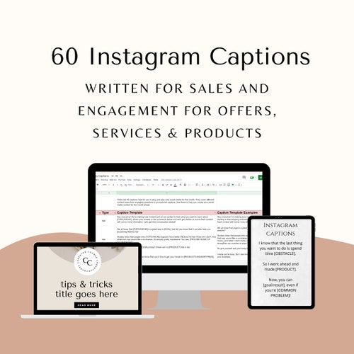 60 Instagram Captions for Sales & Conversion / Small Business Etsy