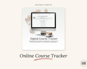 Online Course Tracker For Entrepreneurs & Business Owners (Google Sheets, Spreadsheet)