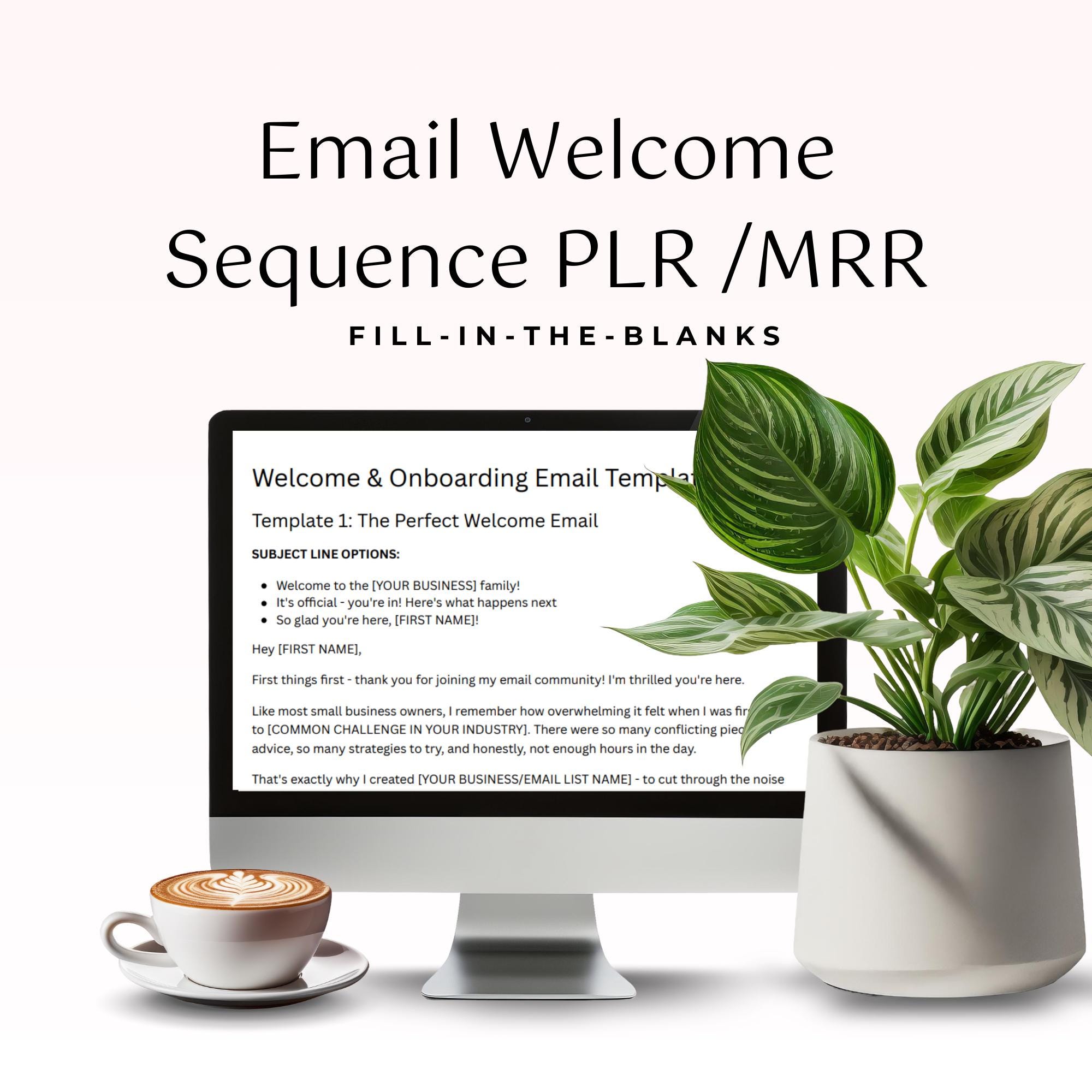 Welcome Email Sequence: Fill-In-The-Blanks Templates (PLR/MRR)