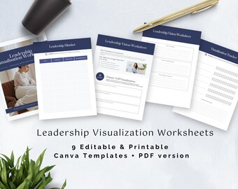 Manual de visualización de liderazgo: recursos para coaches: plantillas y hojas de trabajo de coaching de Canva